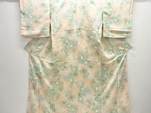 草花模様小紋着物